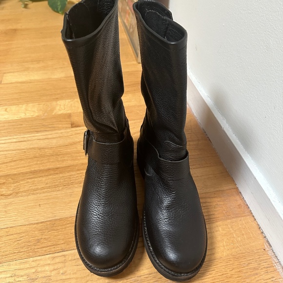 Bull Boxer Leather Boots Morgan Moto Mid Calf Size 10 / 40 - Picture 1 of 16